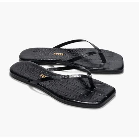 Sable Croc Square Toe Lily