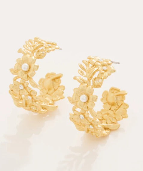 Posy Party Hoop Earrings Crystal