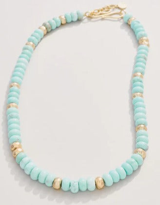 Tommy Stone Necklace 17" Light Turquoise