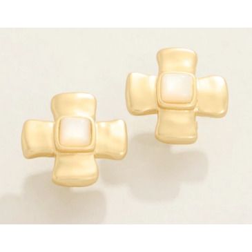 Affirmation Stud Earrings Mother-of-Pearl