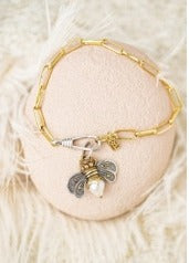 Honey Pearl Bee Charm