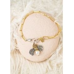 Honey Pearl Bee Charm