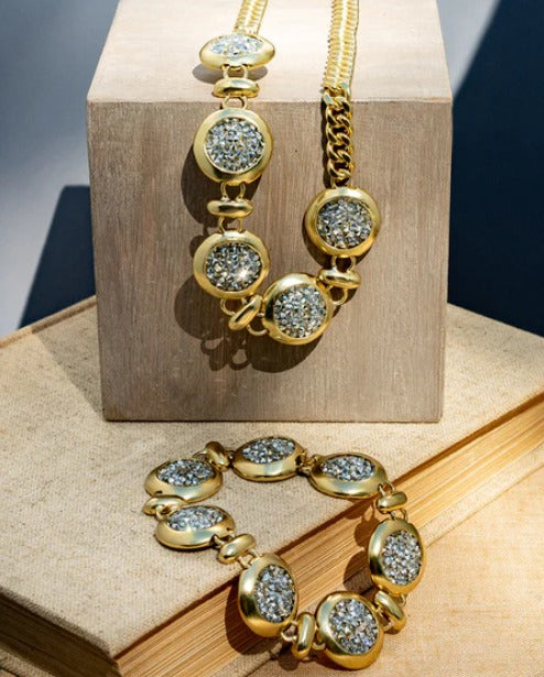 Kristal Multi Dome Cascade Necklace