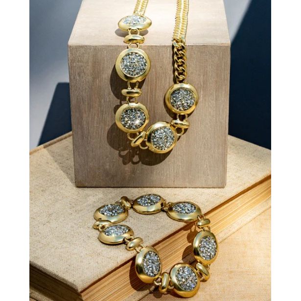 Kristal Multi Dome Cascade Necklace