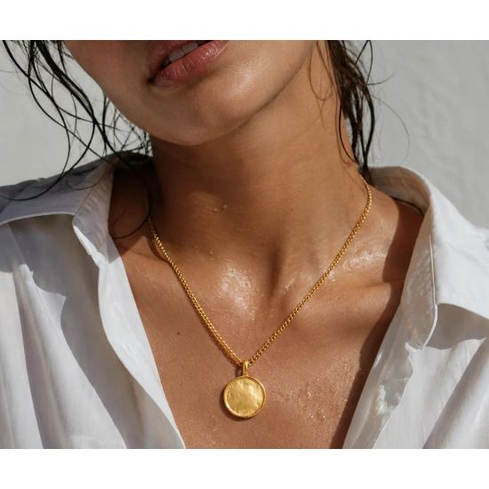 Catherine Blank Medallion Pendant Necklace