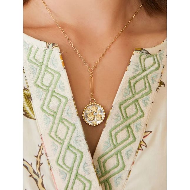 Azalea Necklace 17" Mother-of-Pearl