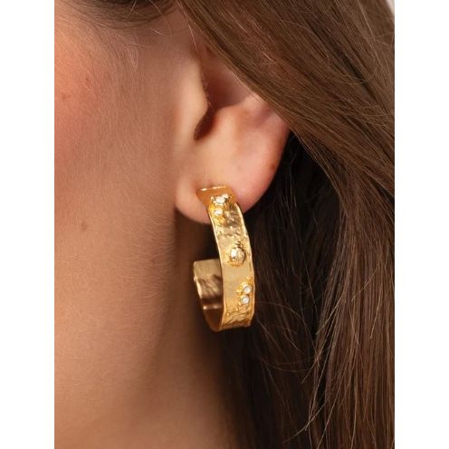 Pine Forest Hoop Earrings