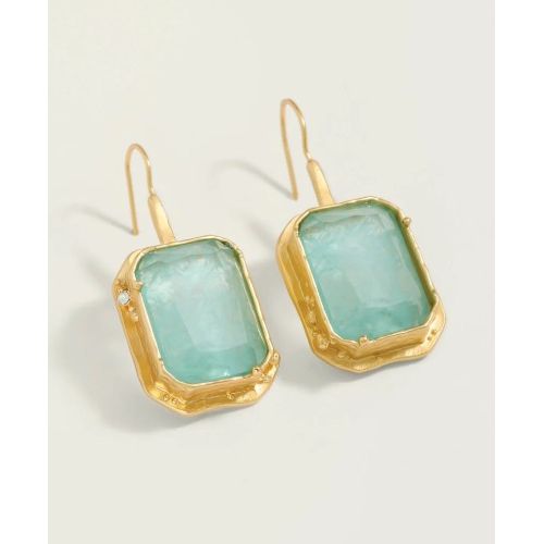 Marion Rectangle Earrings Sea Foam