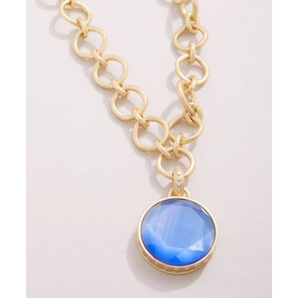 Naia Chunky Necklace 20" Optic Blue