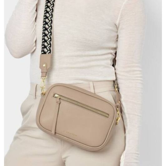 Light Taupe Hallie Crossbody Bag