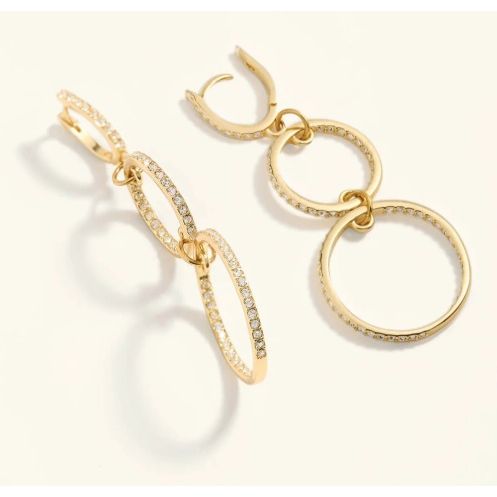 Dazzle Ring Earrings Crystal