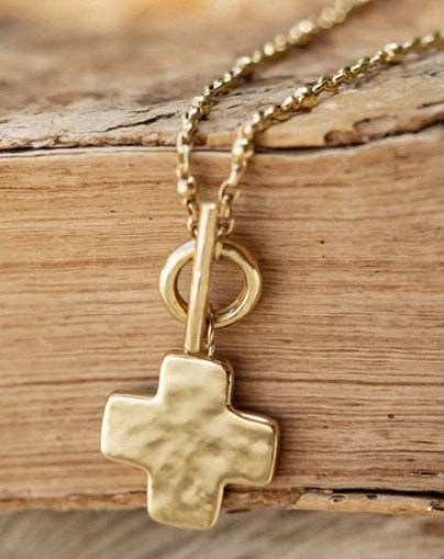 Life in Balance Cross Toggle Necklace