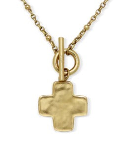 Life in Balance Cross Toggle Necklace