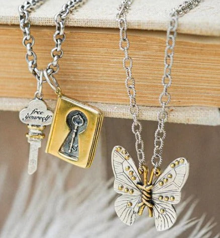 Unbound Butterfly Necklace - 16"