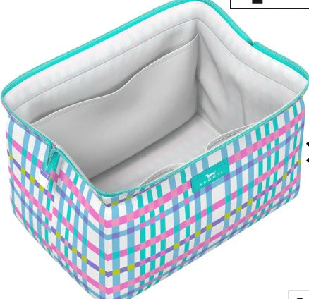 Pretty in Picnic Big Mouth Wide Mouth Makeup Bag Large