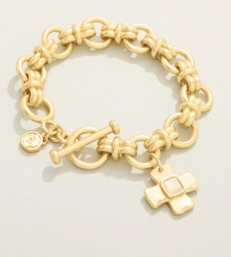 Affirmation Toggle Bracelet Mother-of-Pearl