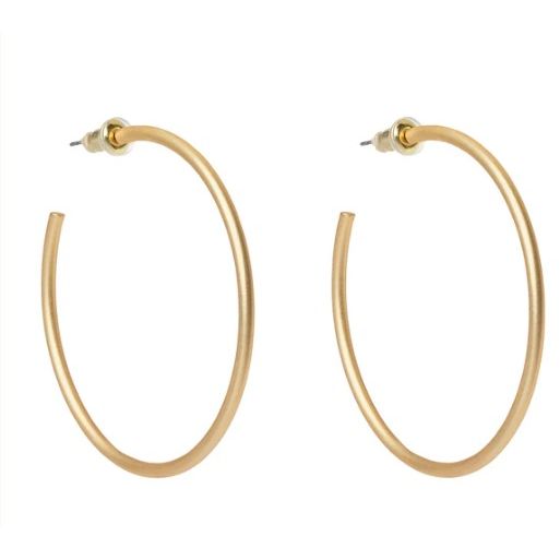 Gold Fine Line Hoop Earrings