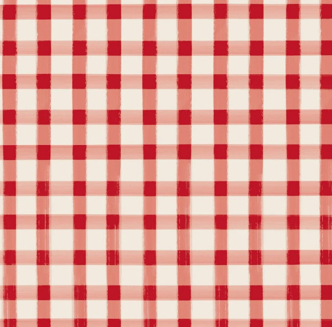 Red Painted Guest Napkins