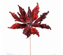 RED BURGUNDY POINSETTIA JWL GLT PICK