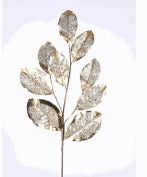 GOLD BEADED MAGNOLIA LF SPRAY