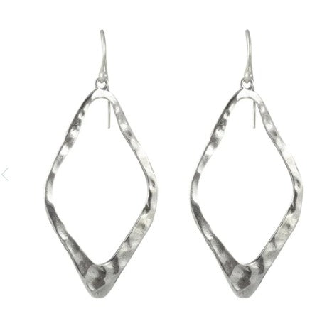 Open Up Earrings - Sterling Silver - Diamond