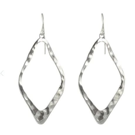 Open Up Earrings - Sterling Silver - Diamond