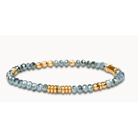 Grey Blue Stretch Bracelet