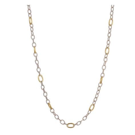 Twisted Link with Brass Rings Chain - 30"
