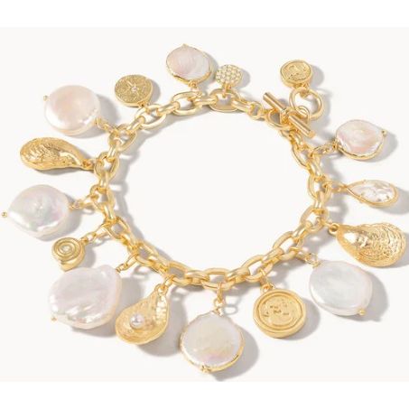Pearl Charm Toggle Bracelet