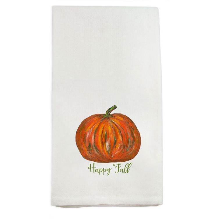 Pumpkin Happy Fall Dish Towel
