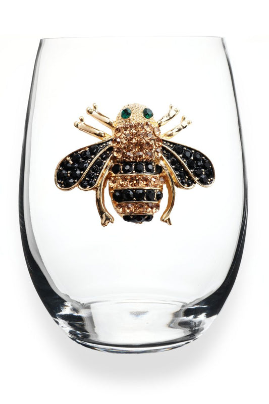 The Queen Bee Stemless Wine Glass