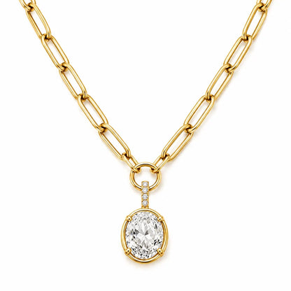 Satina Oval Pendant Necklace