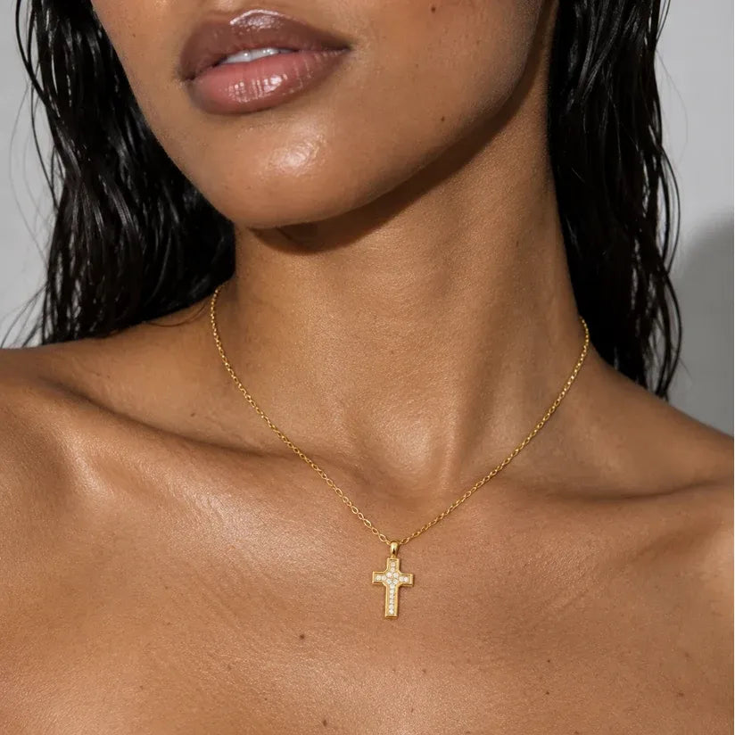 Wyatt Mini Cross Pendant Necklace
