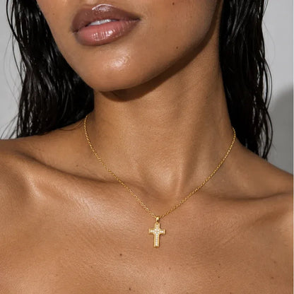 Wyatt Mini Cross Pendant Necklace