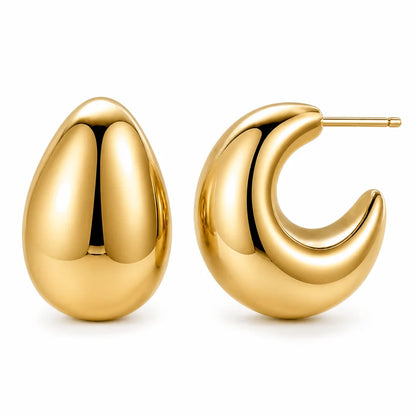 Kane Dome Half Hoop Earring Gold