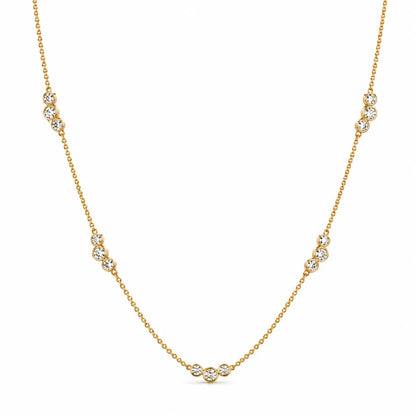 Anouk Triple Bezel Station Chain Necklace