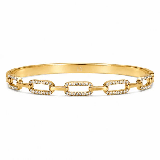 Quinley Pavé Link Bangle Bracelet