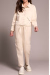 DROP SHOULDER JACKET W/ PKTS-CREAM