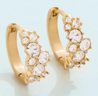 Champagne Bubbles Hoop Earrings 14mm