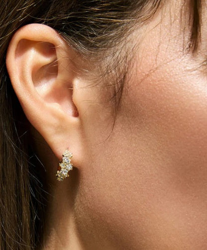 Champagne Bubbles Hoop Earrings 14mm