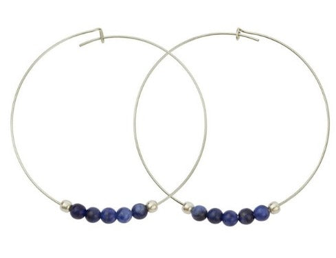 Multi Gemstone Earring - Blue Sodalite