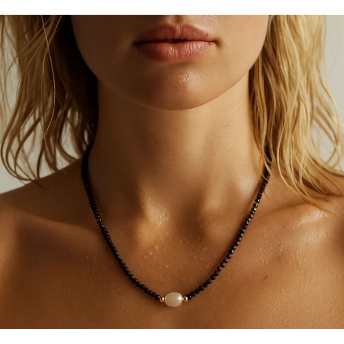 Abigail Beaded Pearl Necklace