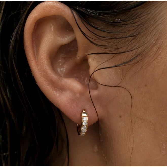 Tinsley Huggie Hoop Earring GOLD