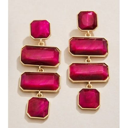 Quad Earrings Optic Pink