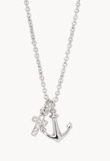 Sea La Vie Necklace It Is Well/Cross Anchor Silver