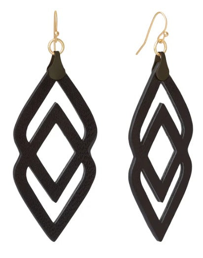 Black Deco Drama Earrings