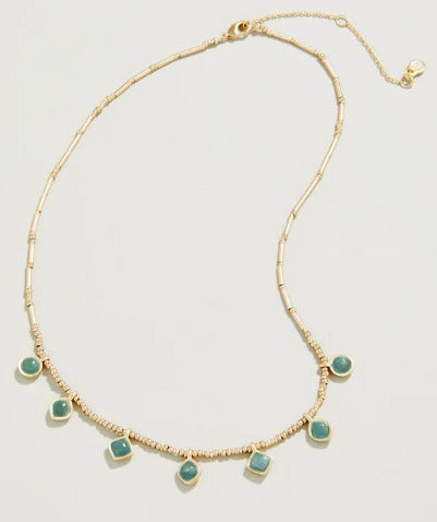 Maera Bitty Bead Necklace Amazonite
