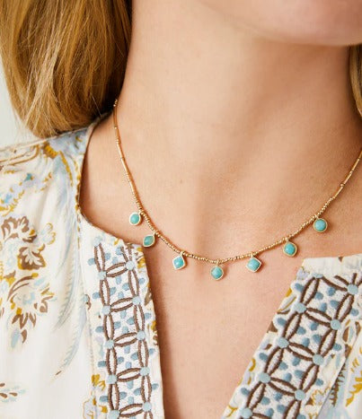 Maera Bitty Bead Necklace Amazonite