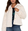 Cream Fur Trucker Jacket