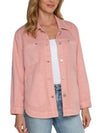 rose blush shirt jacket